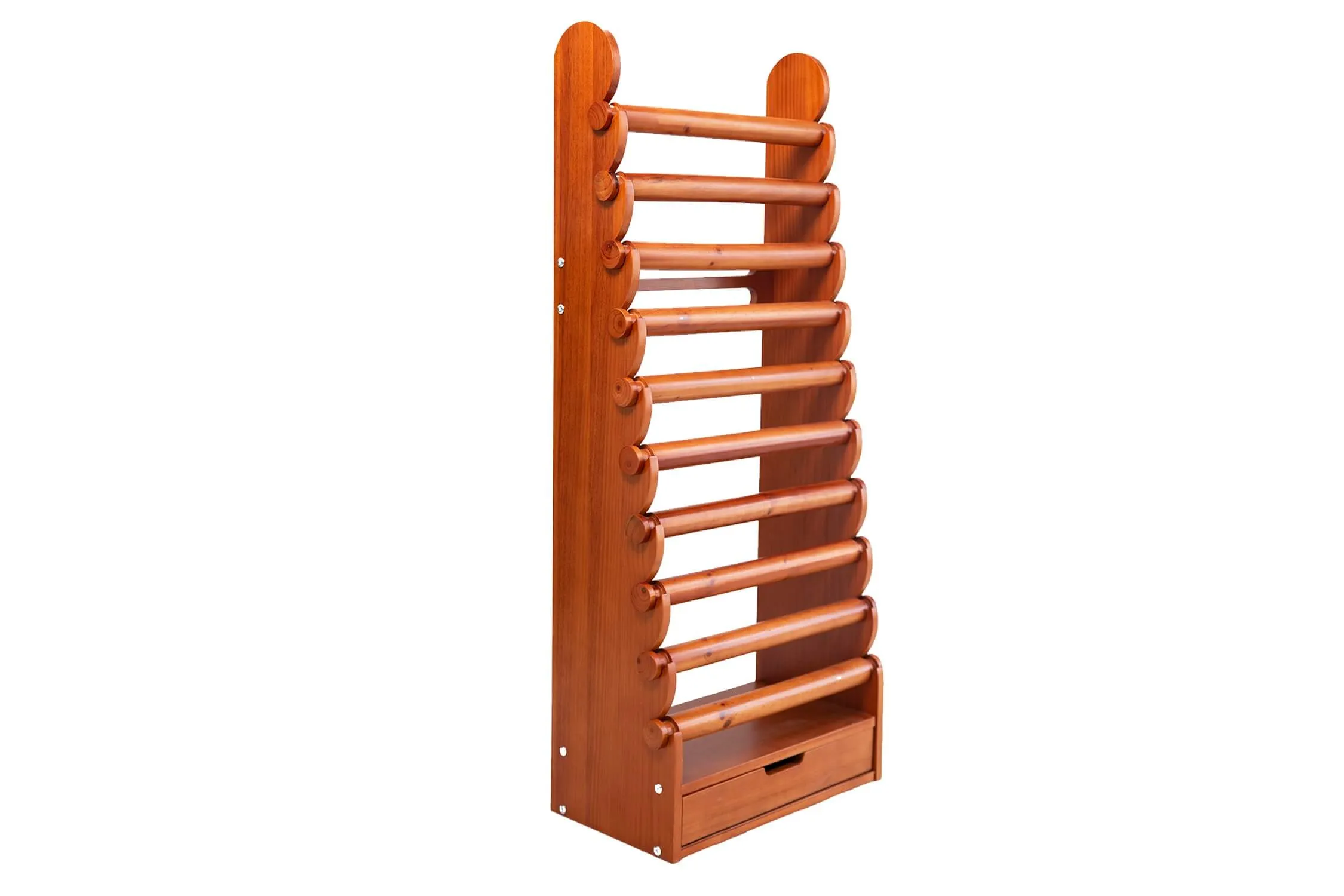 the light wood 10-tier bracelet display — view 1