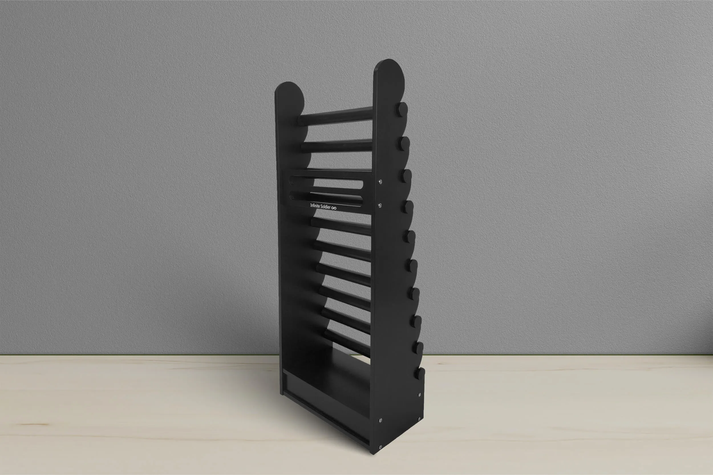 the black 10-tier bracelet display — view 7