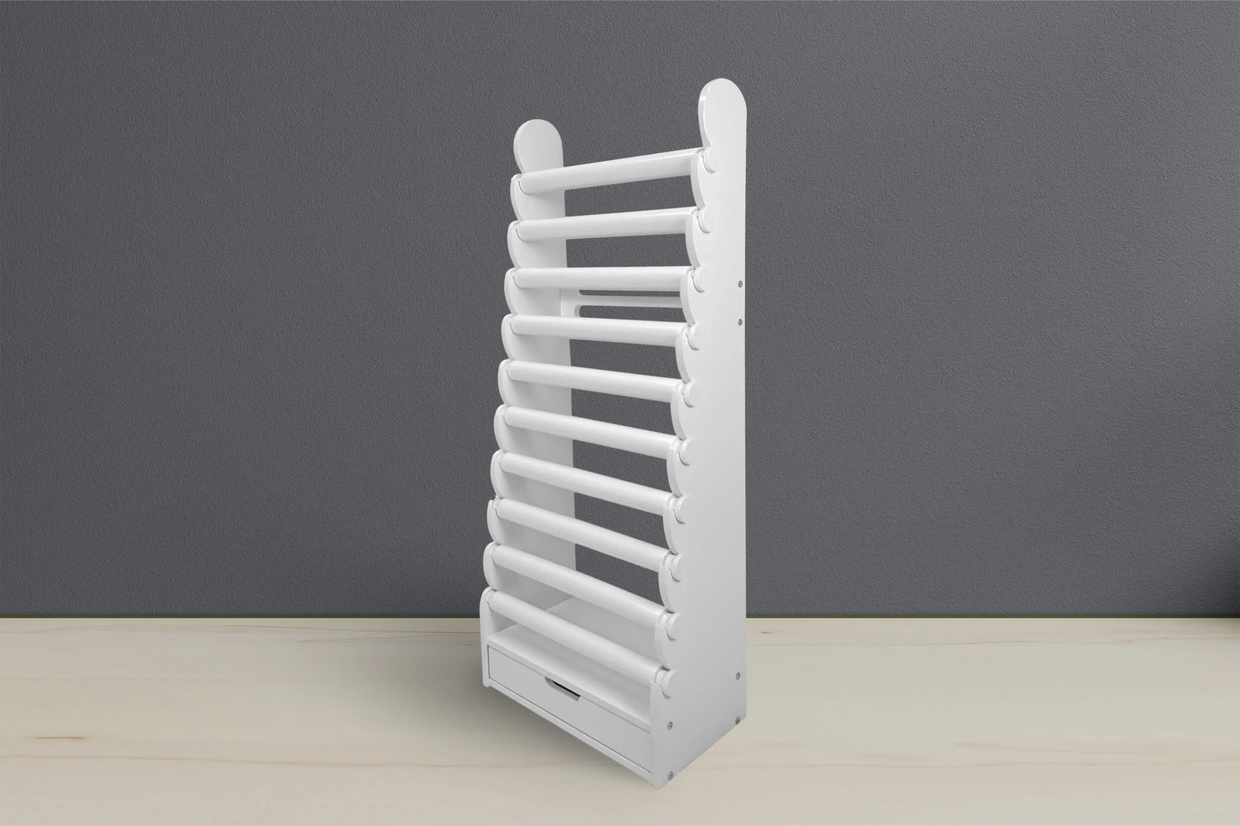 the white 10-tier bracelet display — view 14