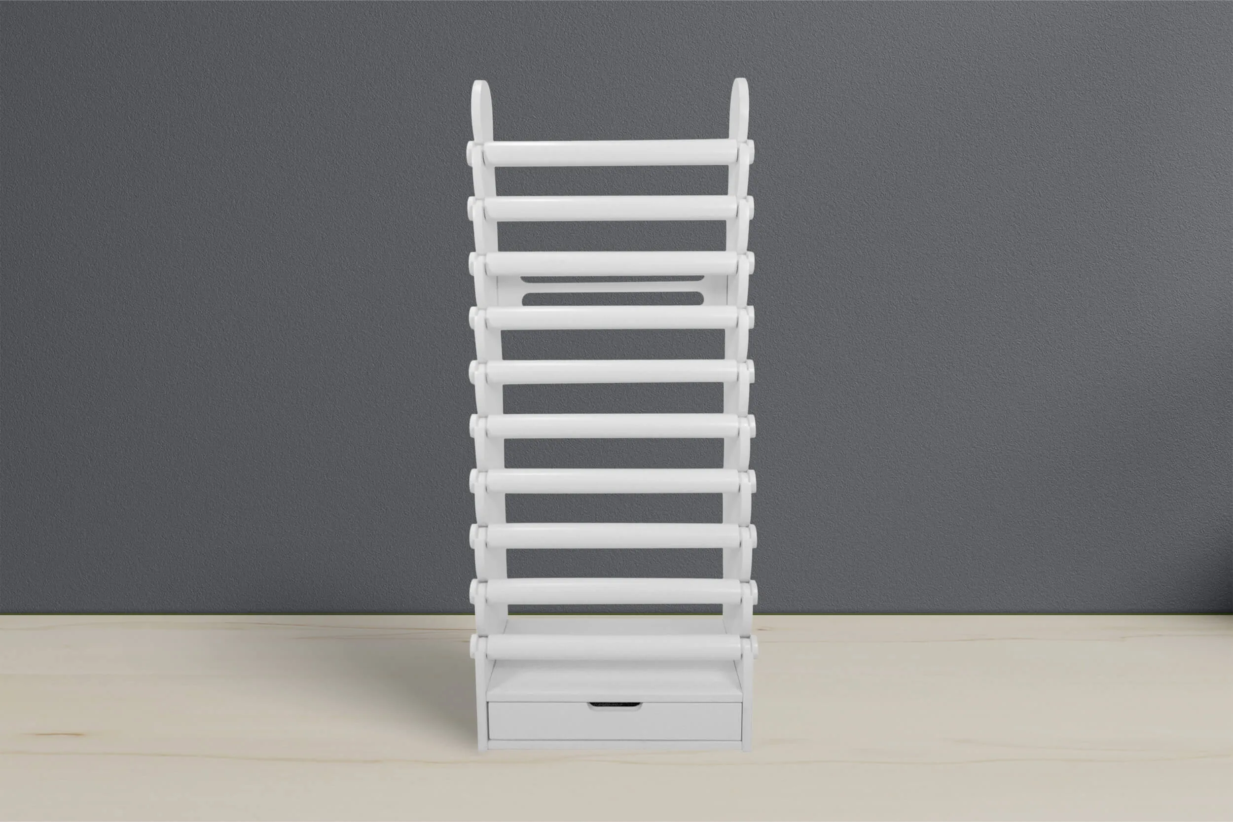 the white 10-tier bracelet display — view 18