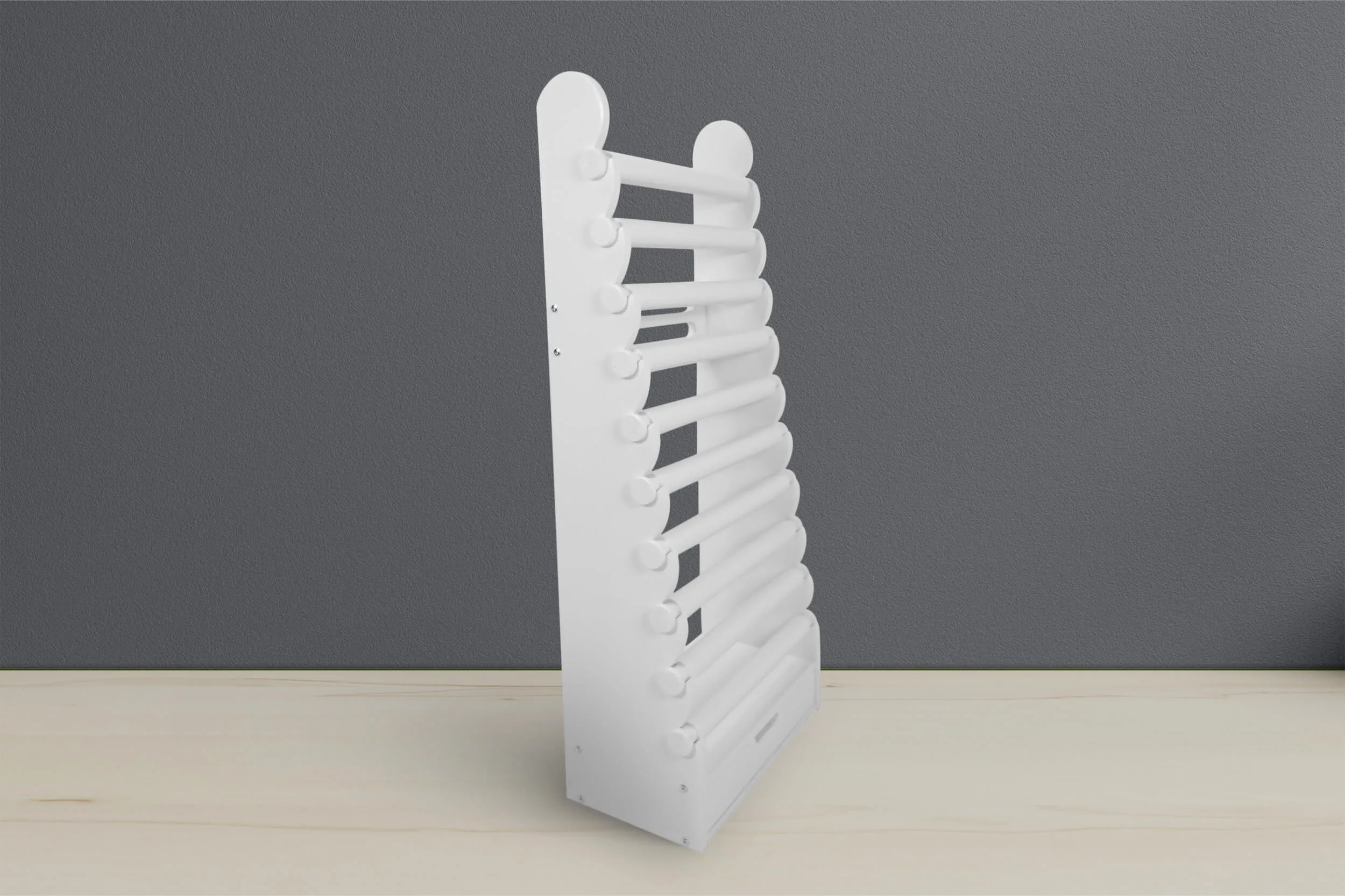 the white 10-tier bracelet display — view 19