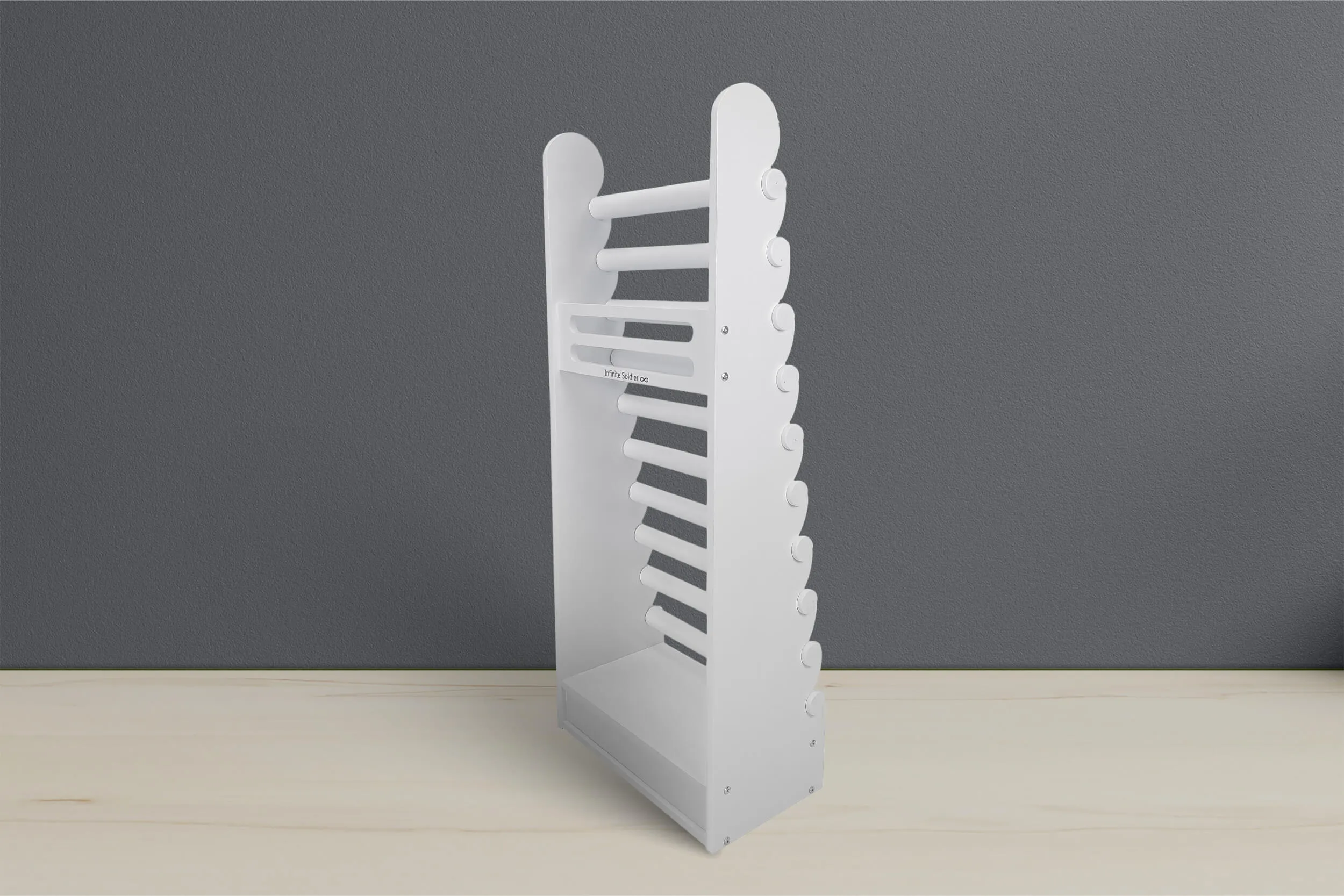 the white 10-tier bracelet display — view 20