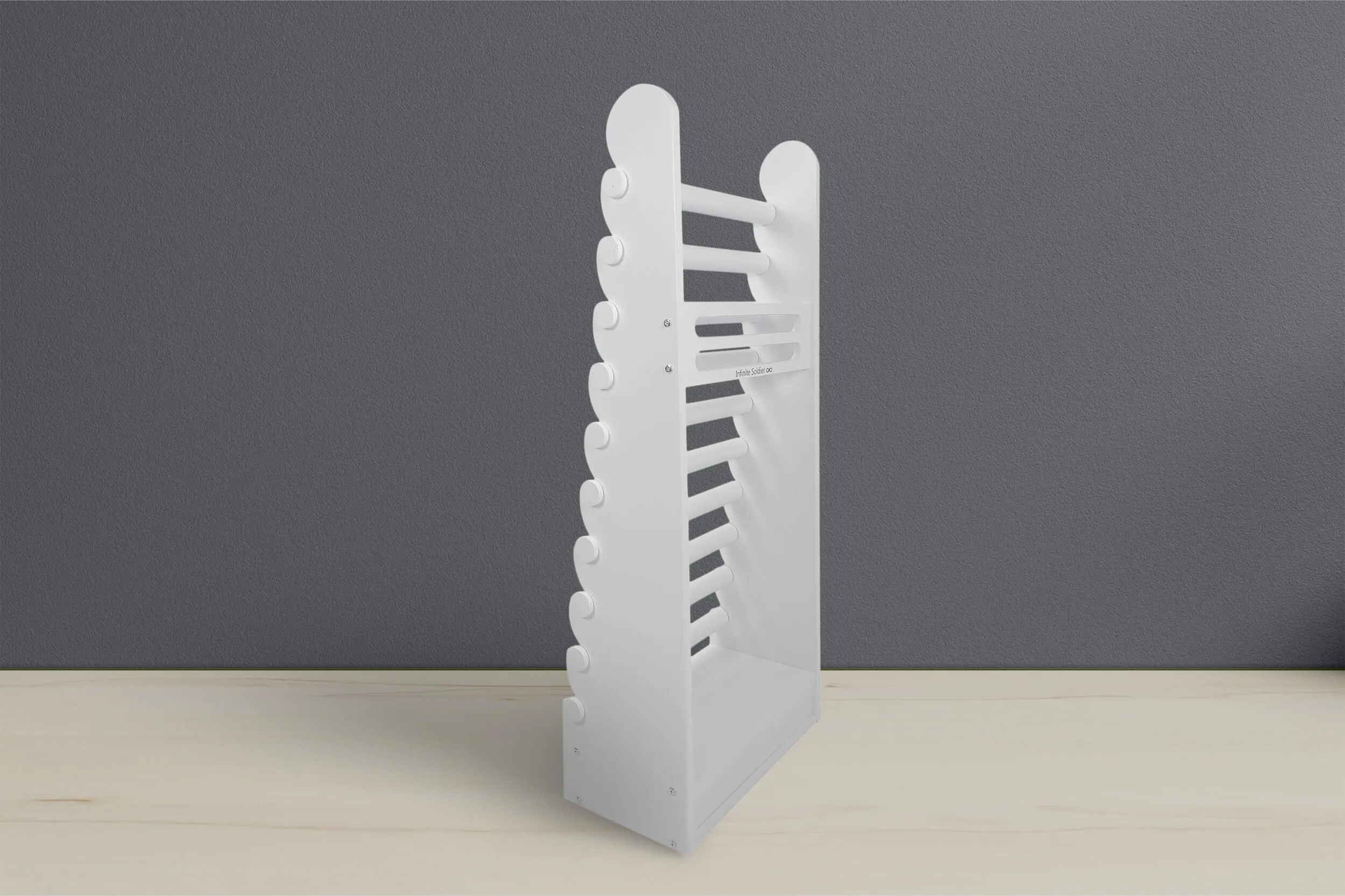 the white 10-tier bracelet display — view 24