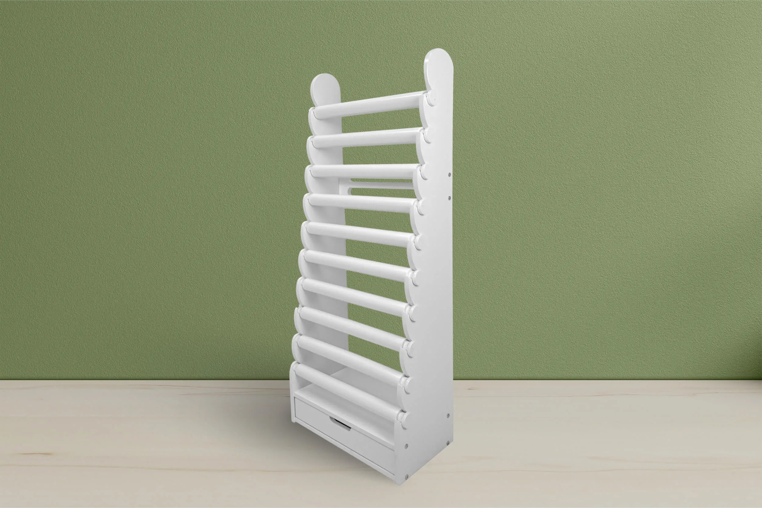 the white 10-tier bracelet display — view 25