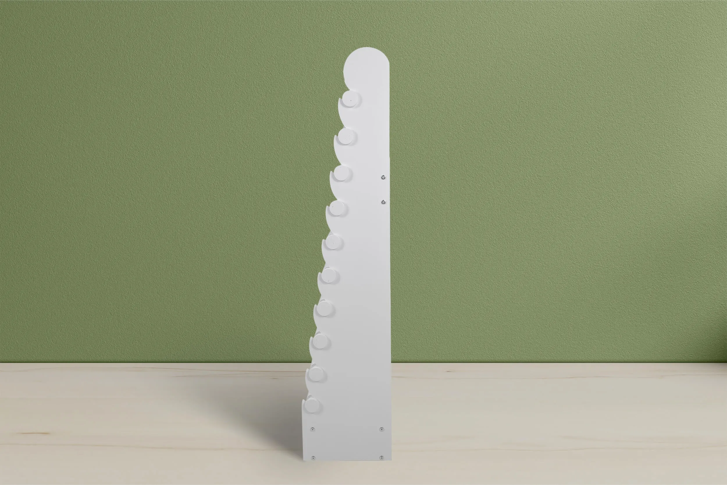 the white 10-tier bracelet display — view 26
