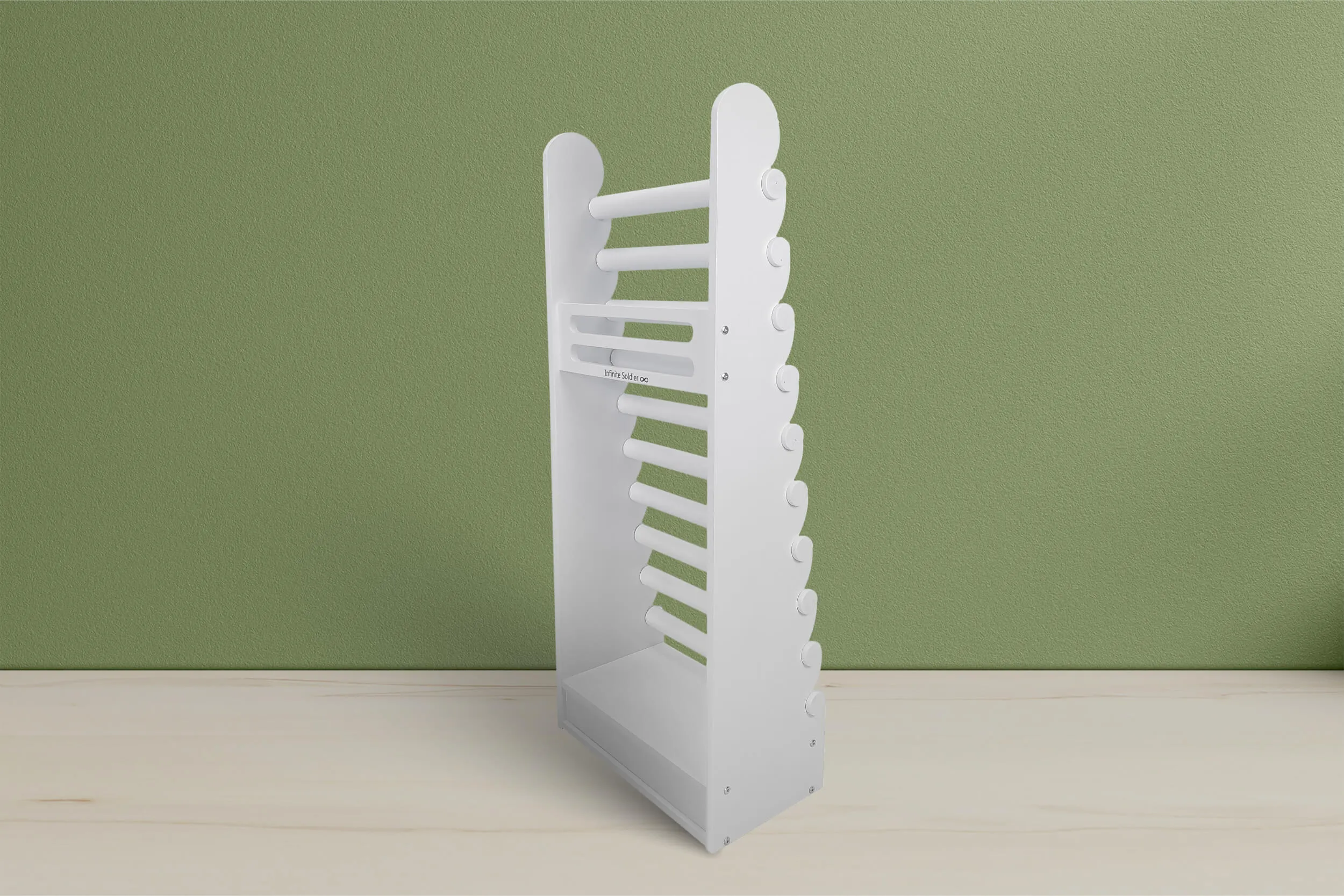 the white 10-tier bracelet display — view 30