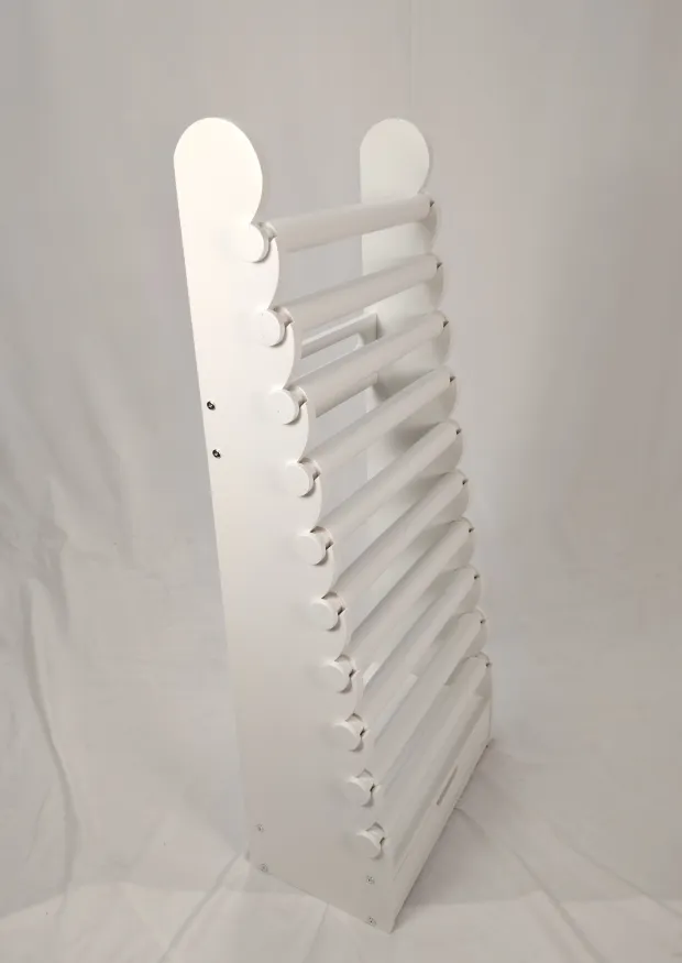the white 10-tier bracelet display — view 9